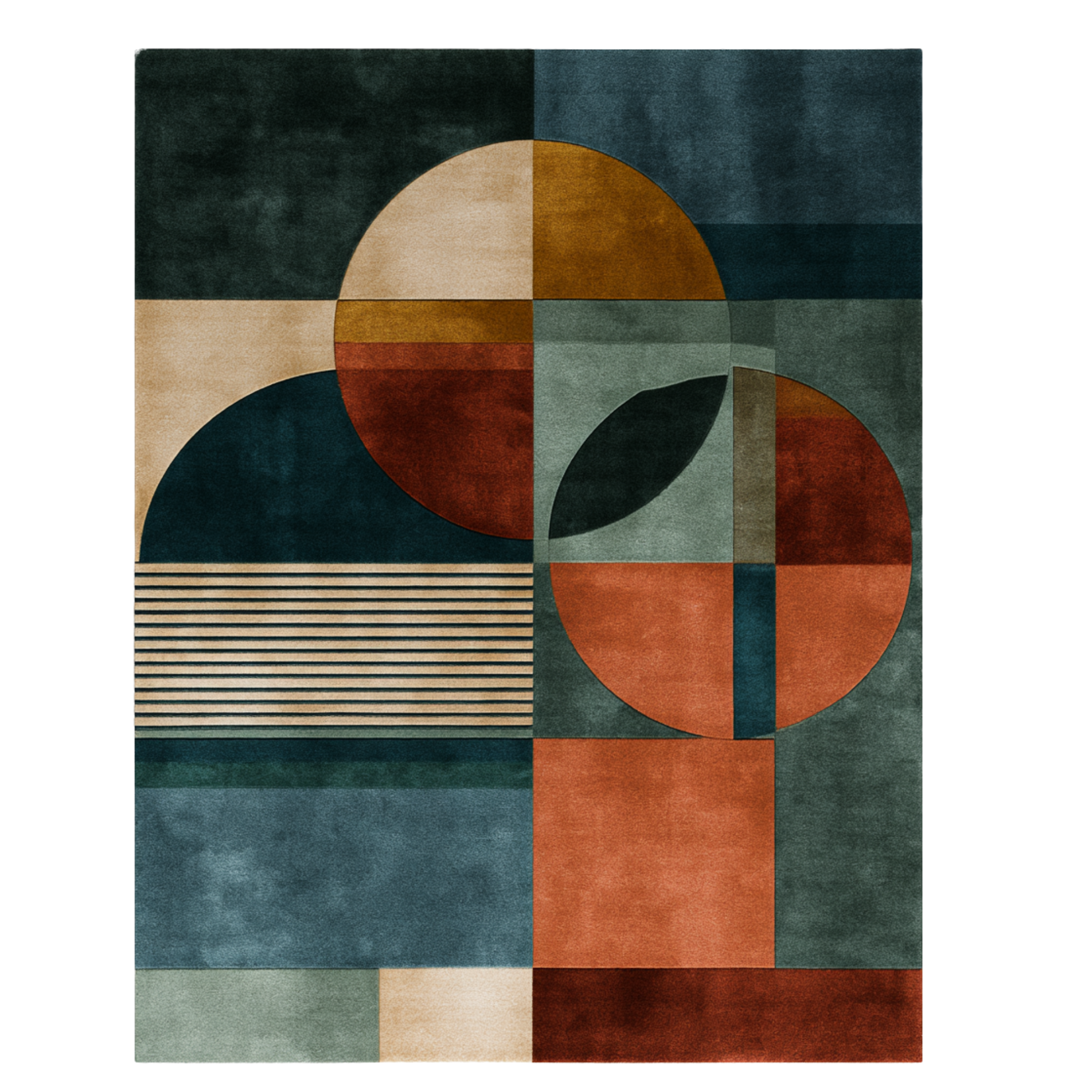 Bauhaus Blend 03 Hand Tufted Wool and Bamboo Silk Rug