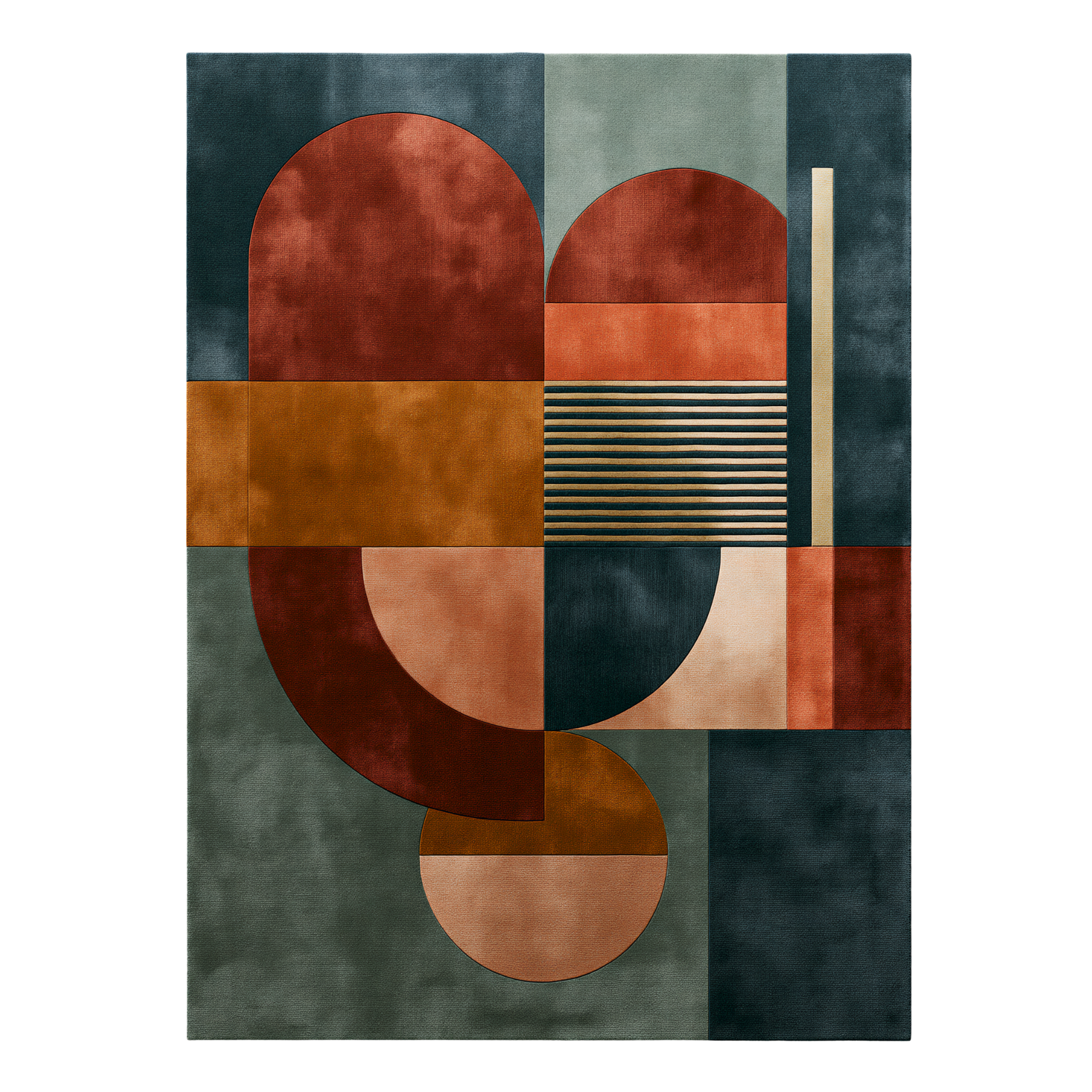 Bauhaus Blend 04 Hand Tufted Wool and Bamboo Silk Rug