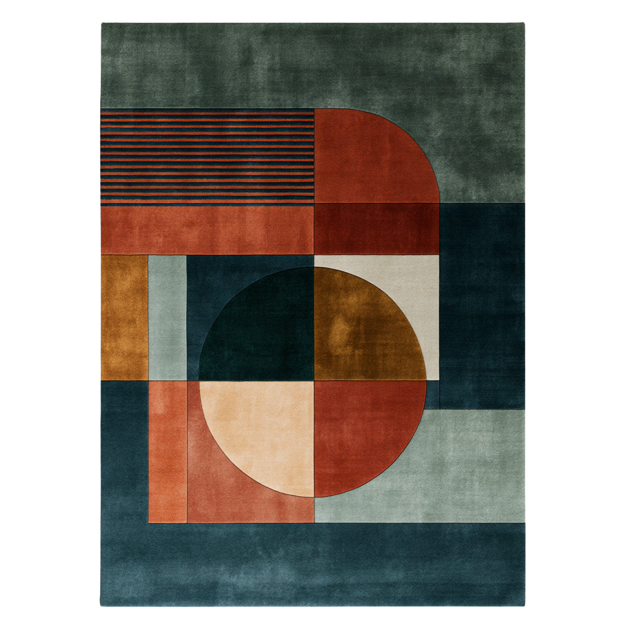 Bauhaus Blend 08 Hand Tufted Wool and Bamboo Silk Rug
