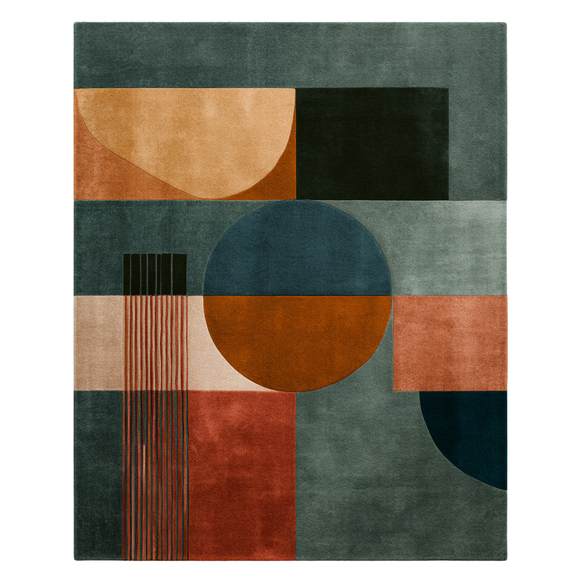 Bauhaus Blend 09 Hand Tufted Wool and Bamboo Silk Rug
