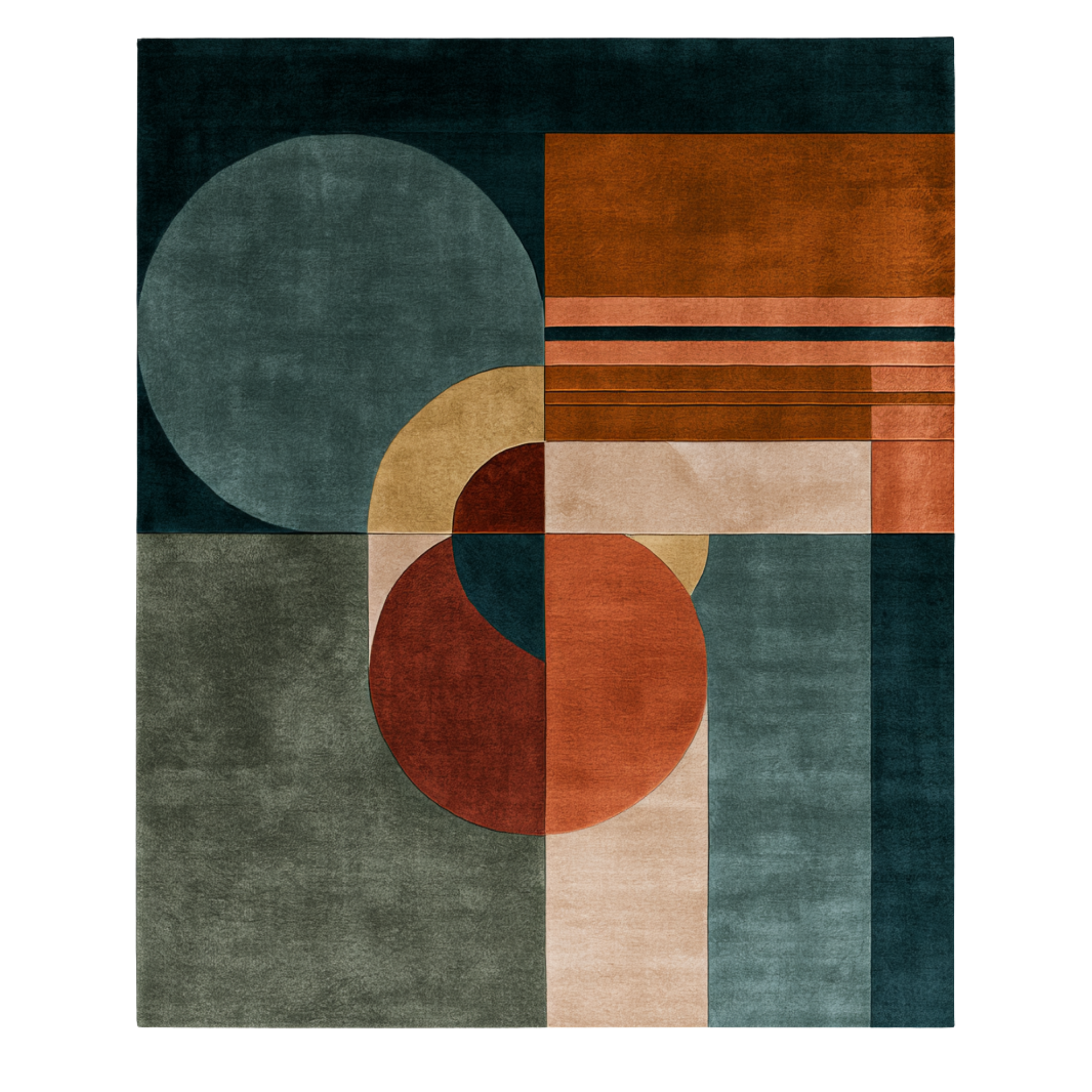 Bauhaus Blend 10 Hand Tufted Wool and Bamboo Silk Rug