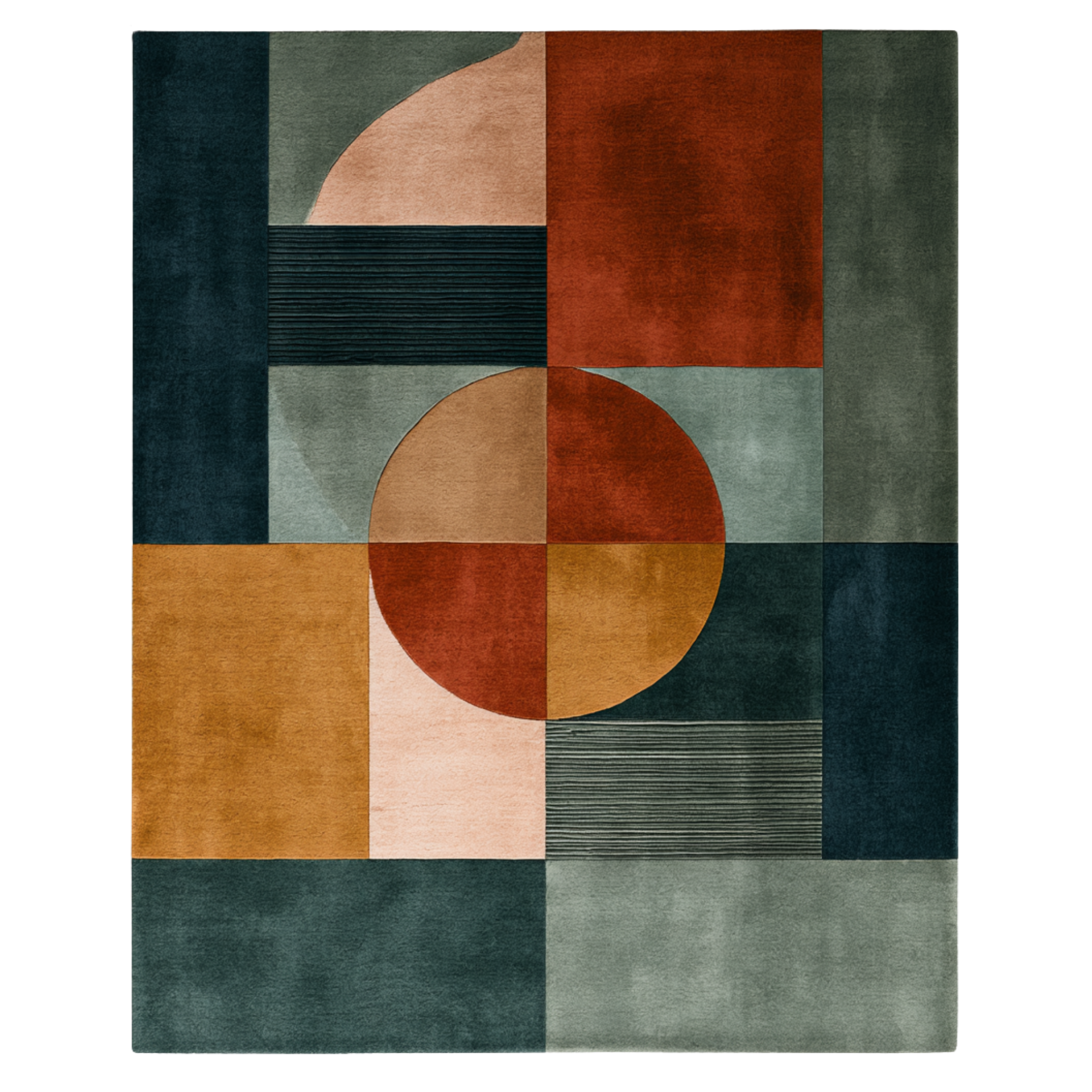 Bauhaus Blend 11 Hand Tufted Wool and Bamboo Silk Rug