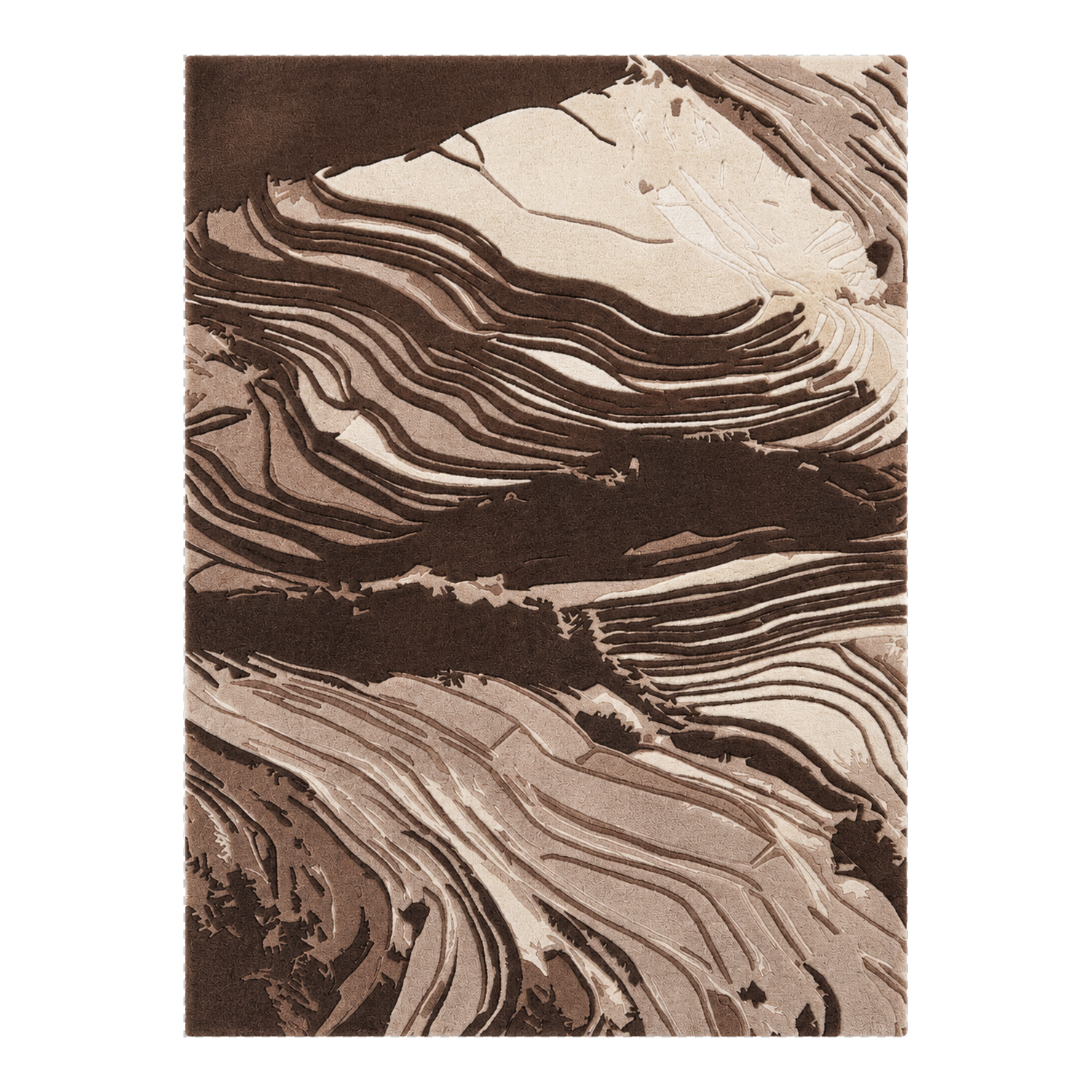 Alpine Strata Hand Tufted Wool and Bamboo Silk Rug
