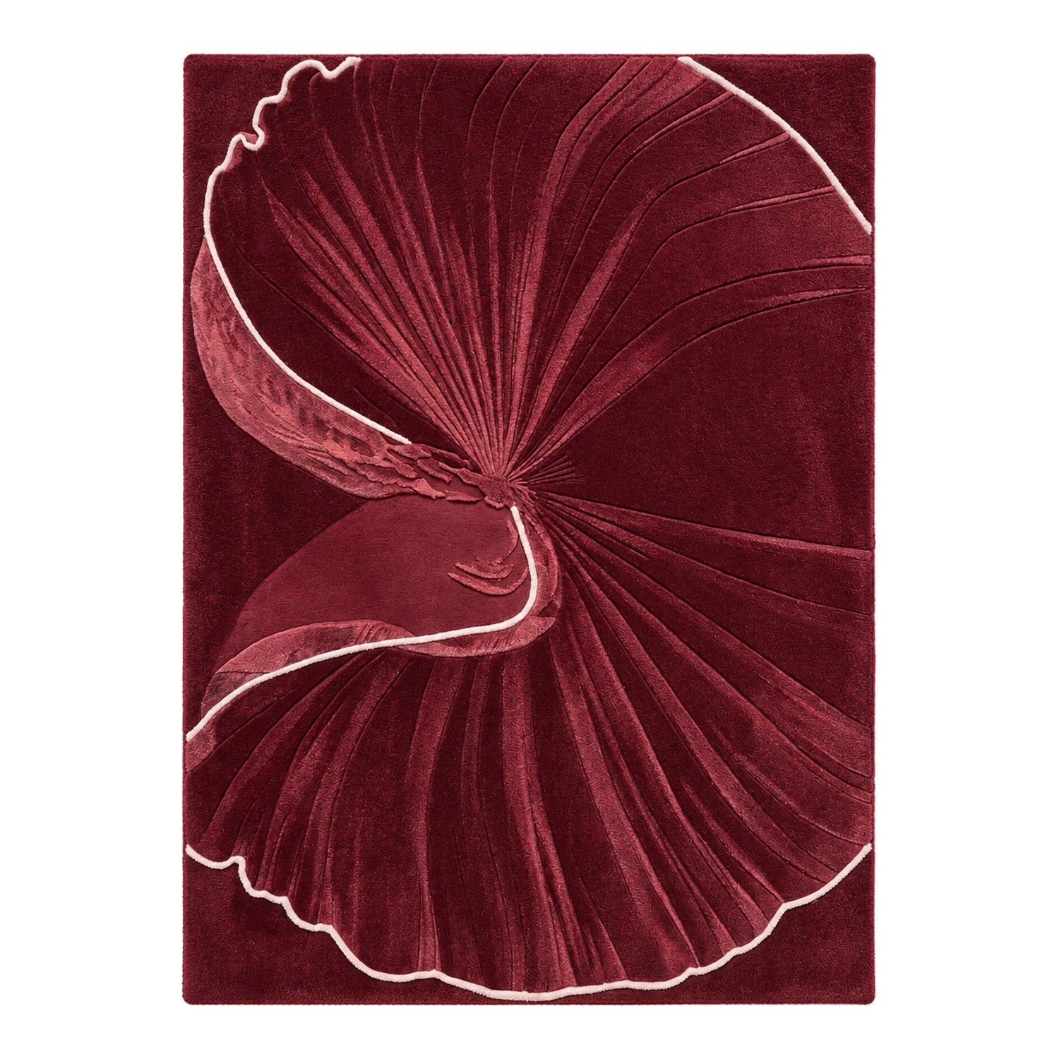 Botanical Fold Hand Tufted Wool and Bamboo Silk Rug