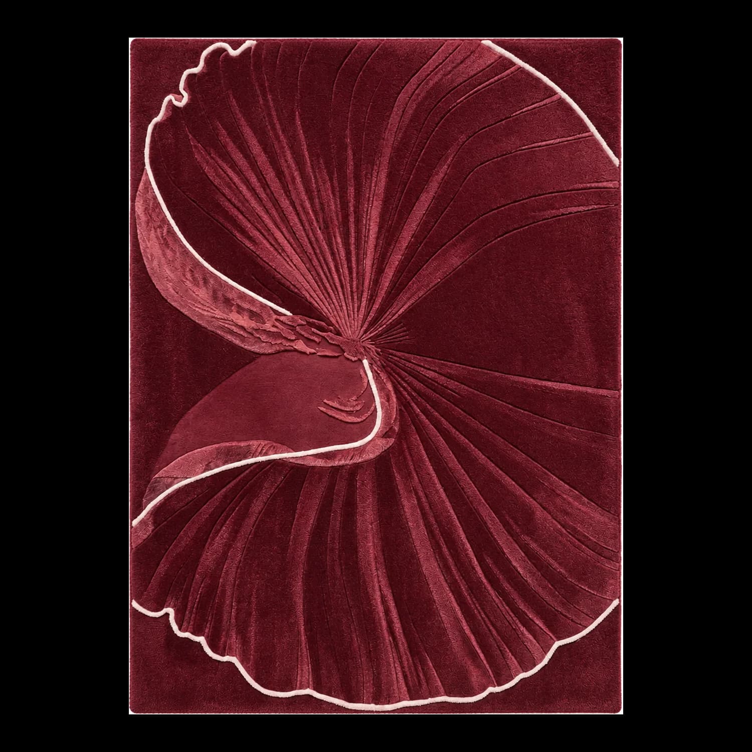 Botanical Fold Hand Tufted Wool and Bamboo Silk Rug